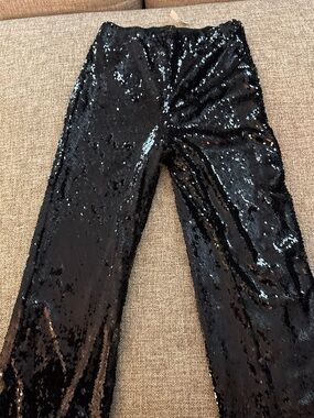 House of Harlow black sequin pants